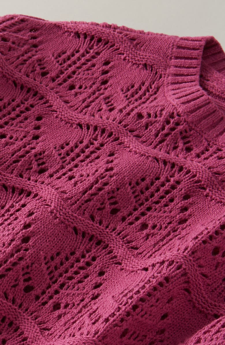 Nordstrom Kids' Pointelle Sweater, Alternate, color, Purple Sherbert