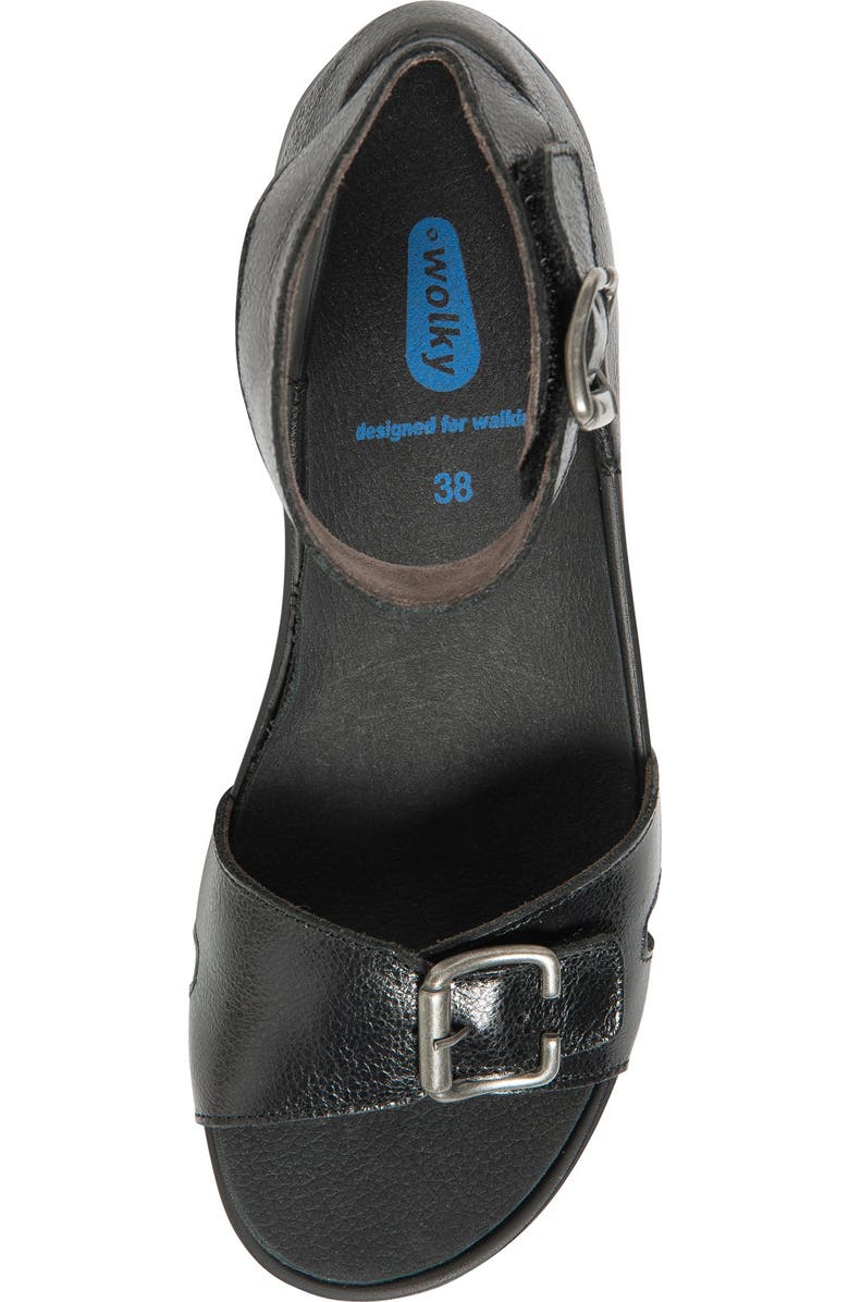 Wolky Eraza Ankle Strap Sandal, Alternate, color, Black