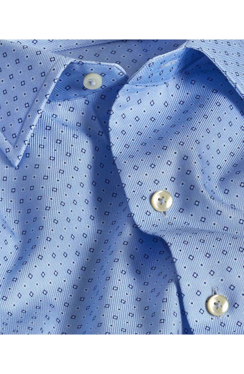 David Donahue Regular Fit Neat Diamond Print Sport Shirt In Sky