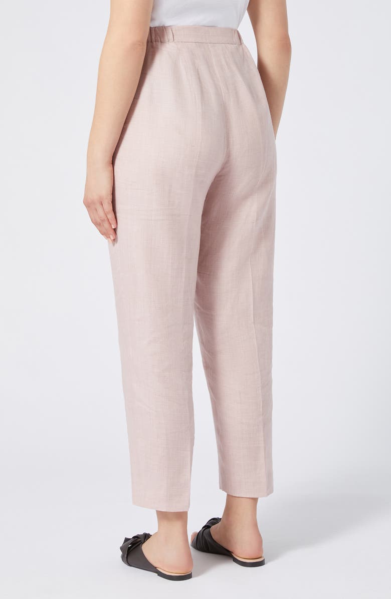 Marina Rinaldi Remo Linen Ankle Pants, Alternate, color, Antique Rose
