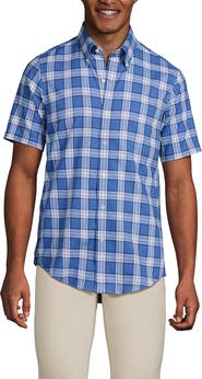 Lands' End Short Sleeve No Iron Twill Shirt