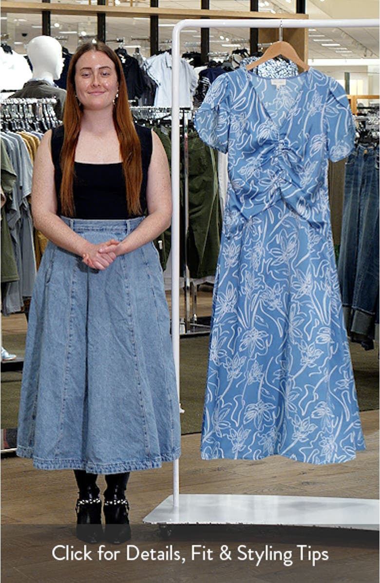 Ruched Tulip Sleeve Maxi Dress, sales video thumbnail