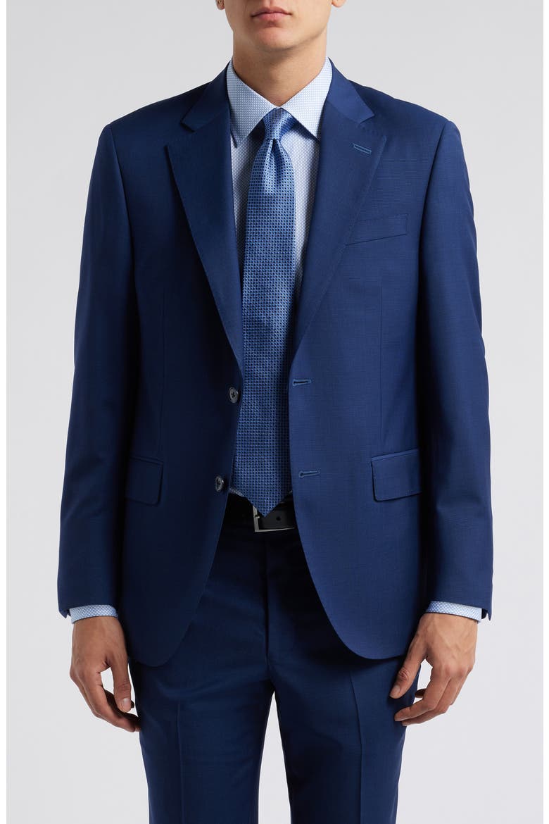 Flynn Classic Fit Navy Textured Wool Suit, Alternate, color, NAVY