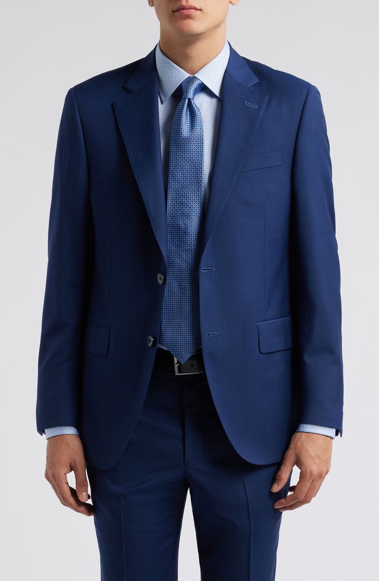 Peter Millar Flynn Classic Fit Navy Textured Wool Suit, Alternate, color, Navy