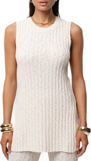 JLUXLABEL Kali Sleeveless Cable Knit Sweater