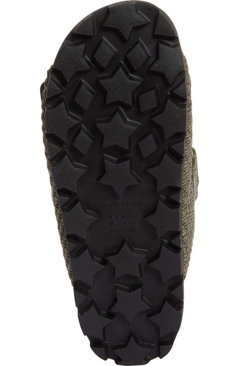 Miu Miu Raffia Double Band Slide Sandal, Alternate, color,