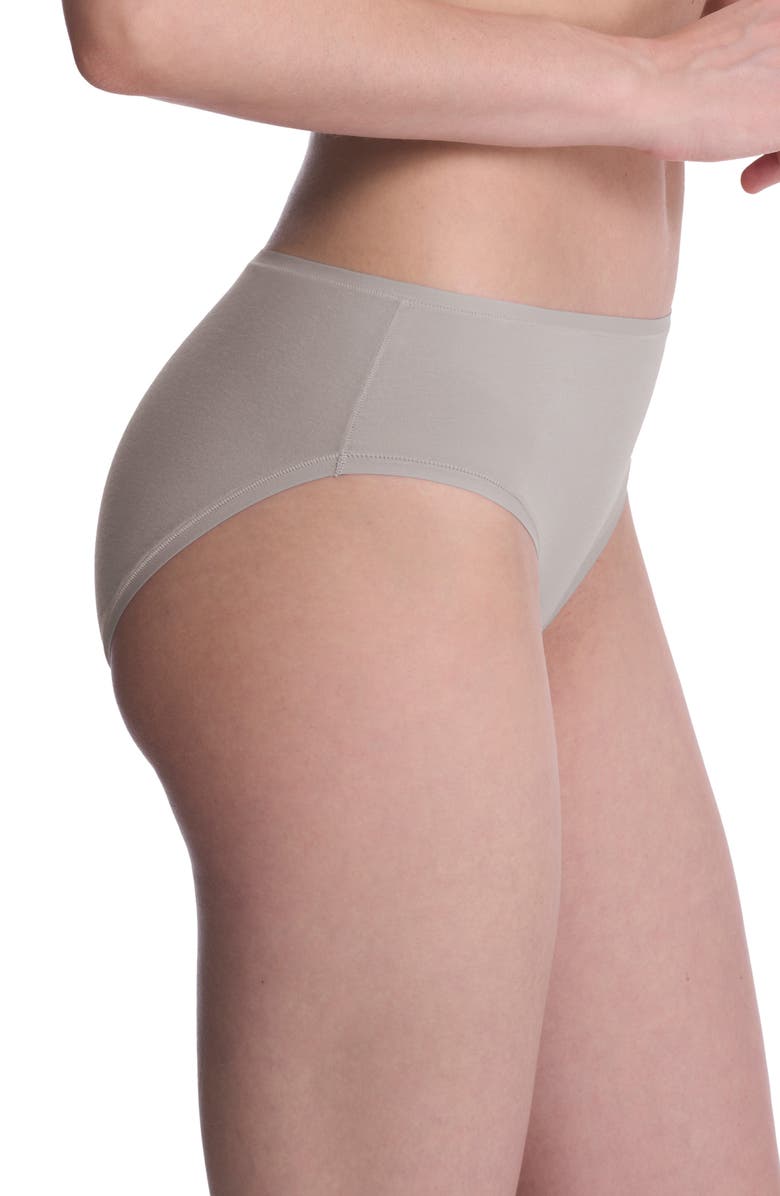 Natori Bliss Bare Cotton Hipster Briefs, Alternate, color, Grey Sky