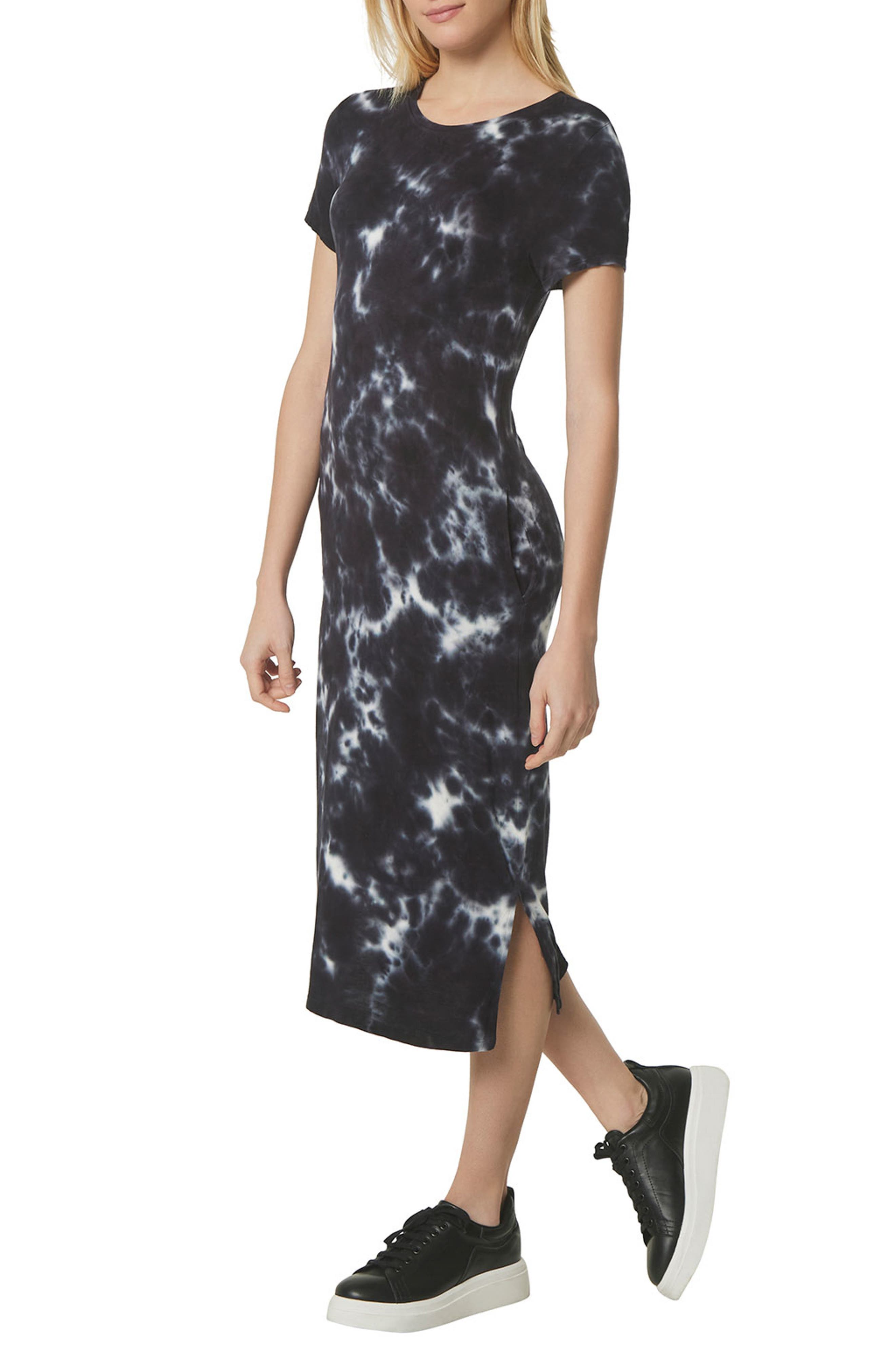 Marc New York Performance Short Sleeve Splotchy Tie Dye Midi Dress ...