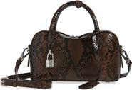 Stella McCartney Small Ryder Snakeskin Embossed Faux Leather Top Handle Bag