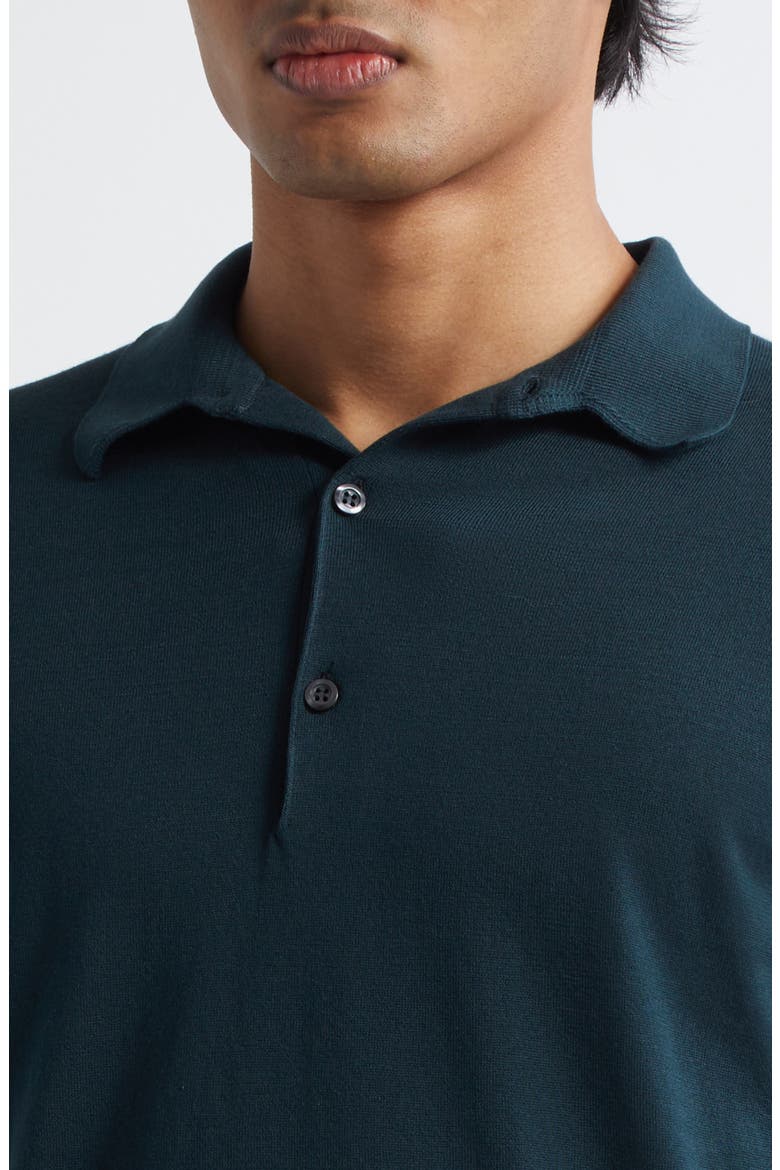 Mycroft Cotton Polo Sweater, Alternate, color, RAINFOREST