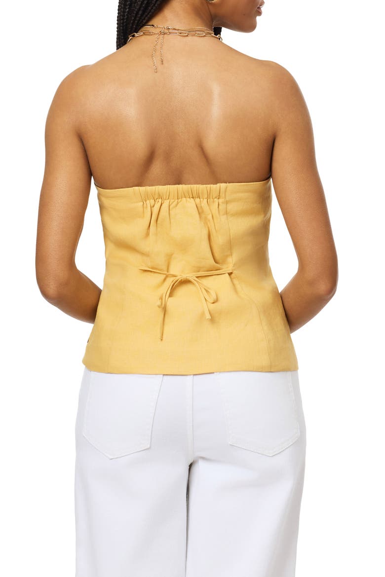 Strapless Button Vest, Alternate, color, OCHRE