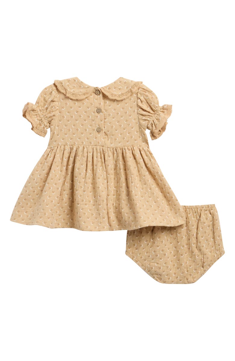 QUINCY MAE Kids' Marisol Lace Trim Organic Cotton Dress & Bloomers Set, Alternate, color, 