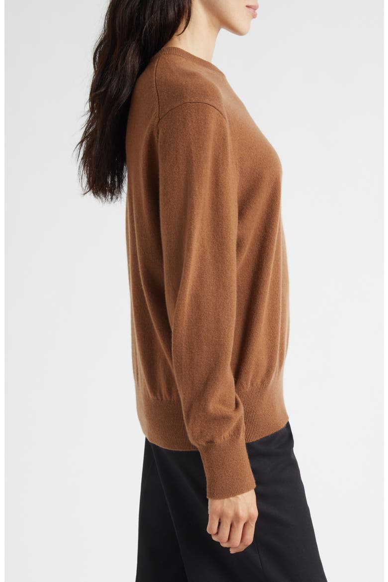 Crewneck Cashmere Sweater, Alternate, color, COGNAC