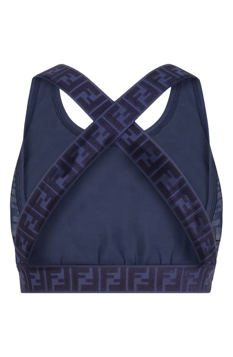 Fendi FF Logo Sports Bra, Alternate, color, Eddie