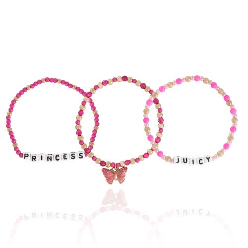 Juicy Couture Kids Kids Beaded Bracelet Set In Pink