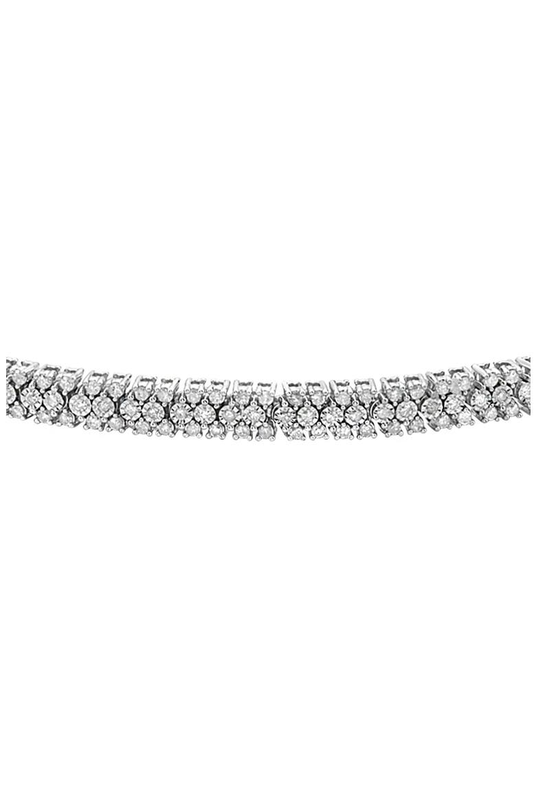 Sterling Silver Diamond Tennis Bracelet, Alternate, color, SILVER