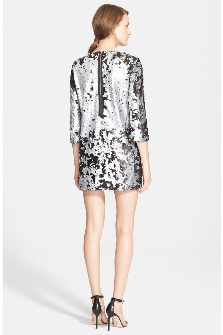 'Danya' Sequin Minidress, Alternate, color, PEWTER/ PLATINUM