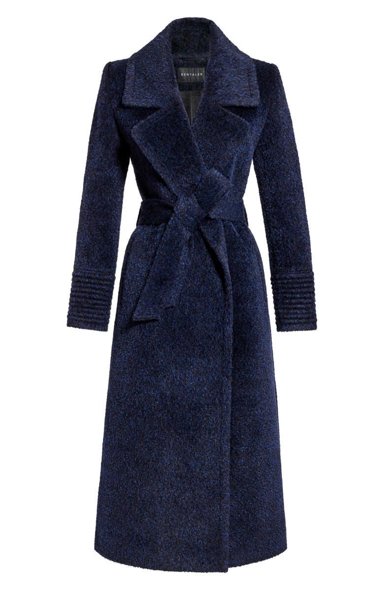 SENTALER Wool & Alpaca Blend Bouclé Wrap Coat, Alternate, color, 