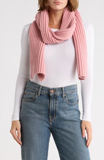 Cole Haan Chunky Knit Scarf In Pink