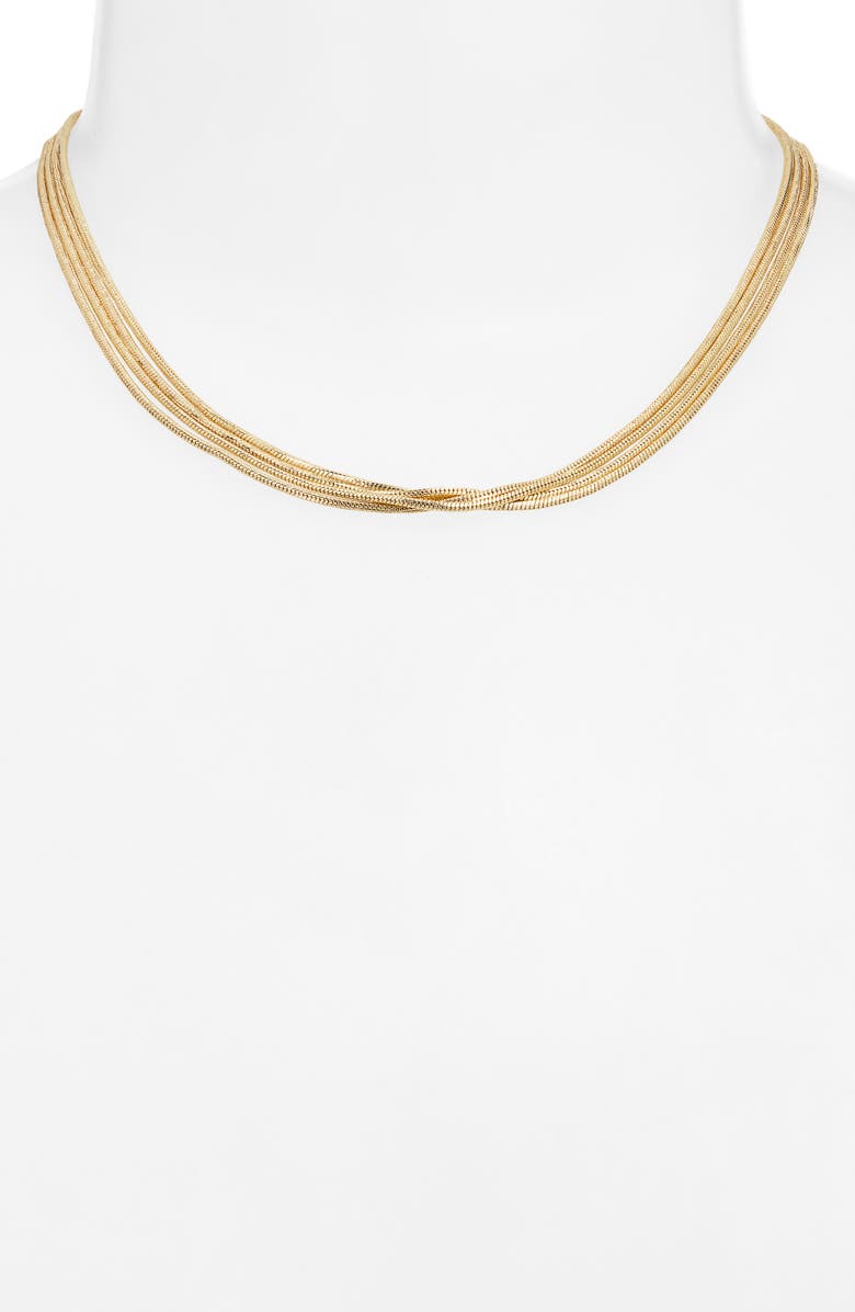 Nordstrom Layered Snake Chain Necklace, Alternate, color, Gold