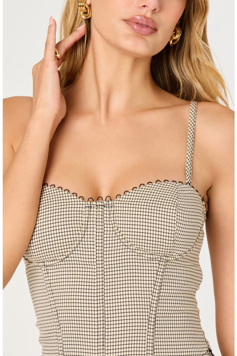 Chasity Corset Top, Alternate, color, BLACK TAN