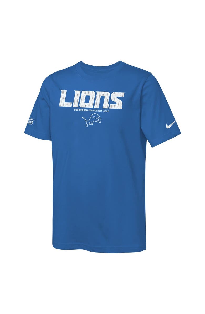Nike Youth Nike Blue Detroit Lions Sideline Team Issue T-Shirt, Alternate, color, Blue