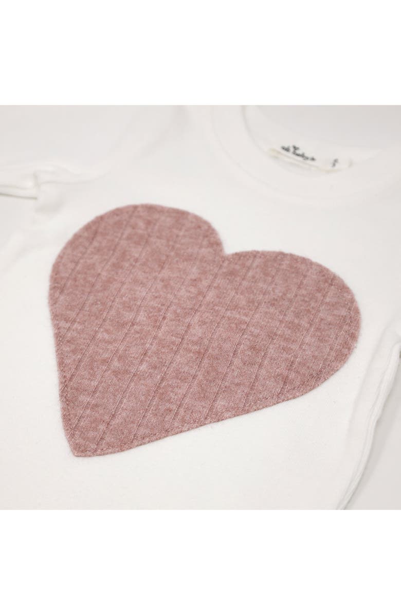 oh baby! Ribbed Blush Heart Long Sleeve Two Piece Set, Alternate, color,