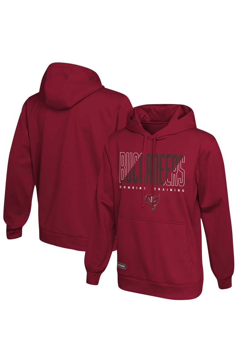 Men's Red Tampa Bay Buccaneers Backfield Combine Authentic Pullover Hoodie, Main, color, Red