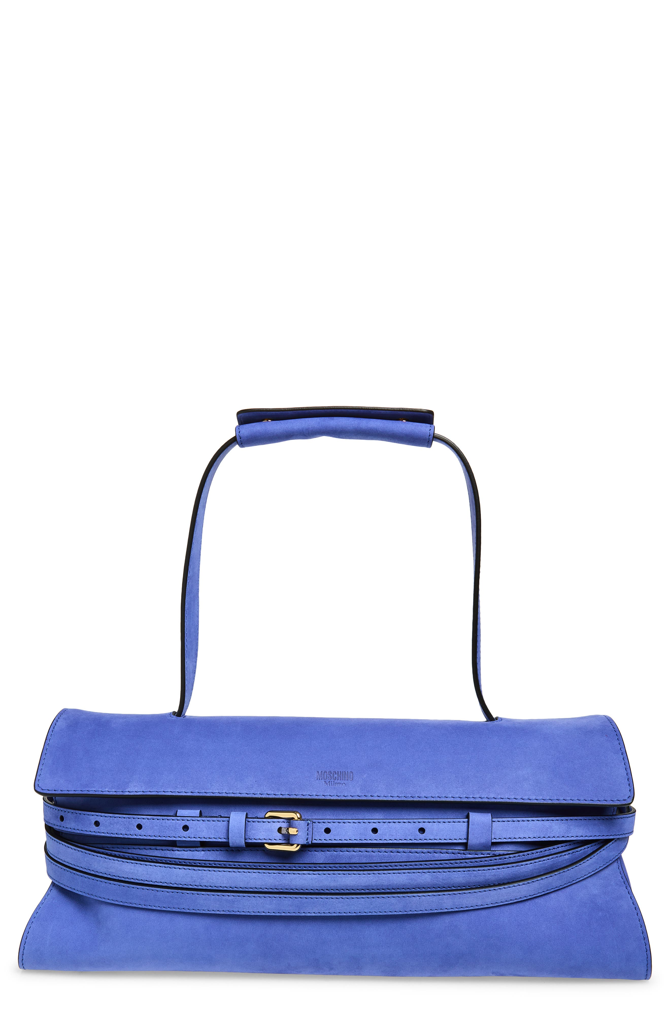 Moschino Tie Me East/West Shoulder Bag, Main, color, Klein 713 Oj0