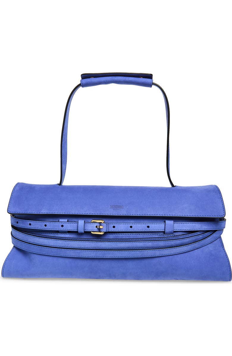 Moschino Tie Me East/West Shoulder Bag, Main, color, Klein 713 Oj0