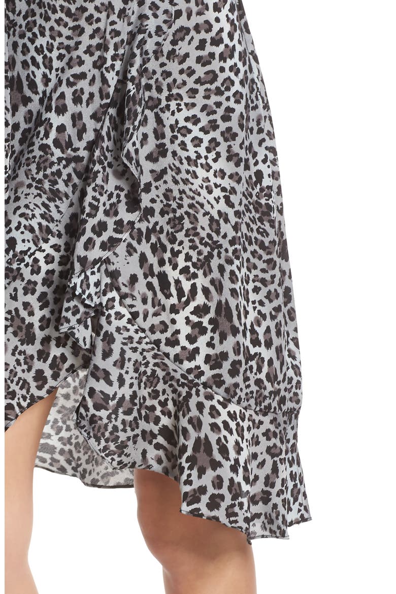Linda Animal Print Faux Wrap Dress, Alternate, color, LINDA