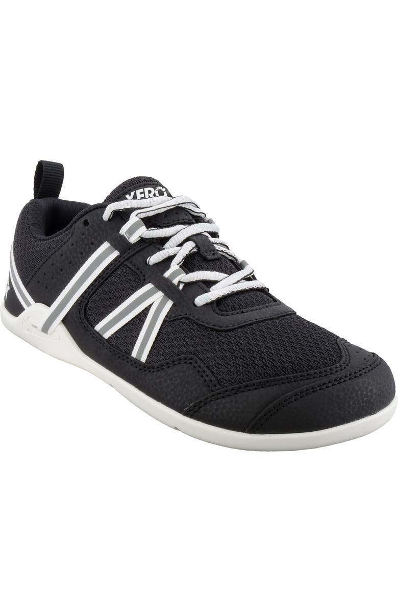 XERO SHOES Prio Barefoot Sneaker, Main, color, Black / White