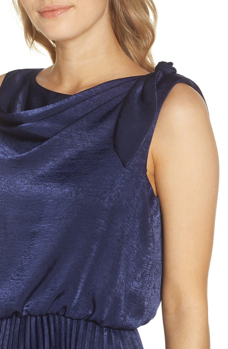 Gal Meets Glam Collection Bethany Shimmer Satin Dress, Alternate, color, 