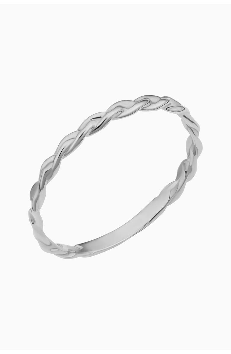 Oradina 14K Gold Caesar Stack Ring, Main, color, White Gold