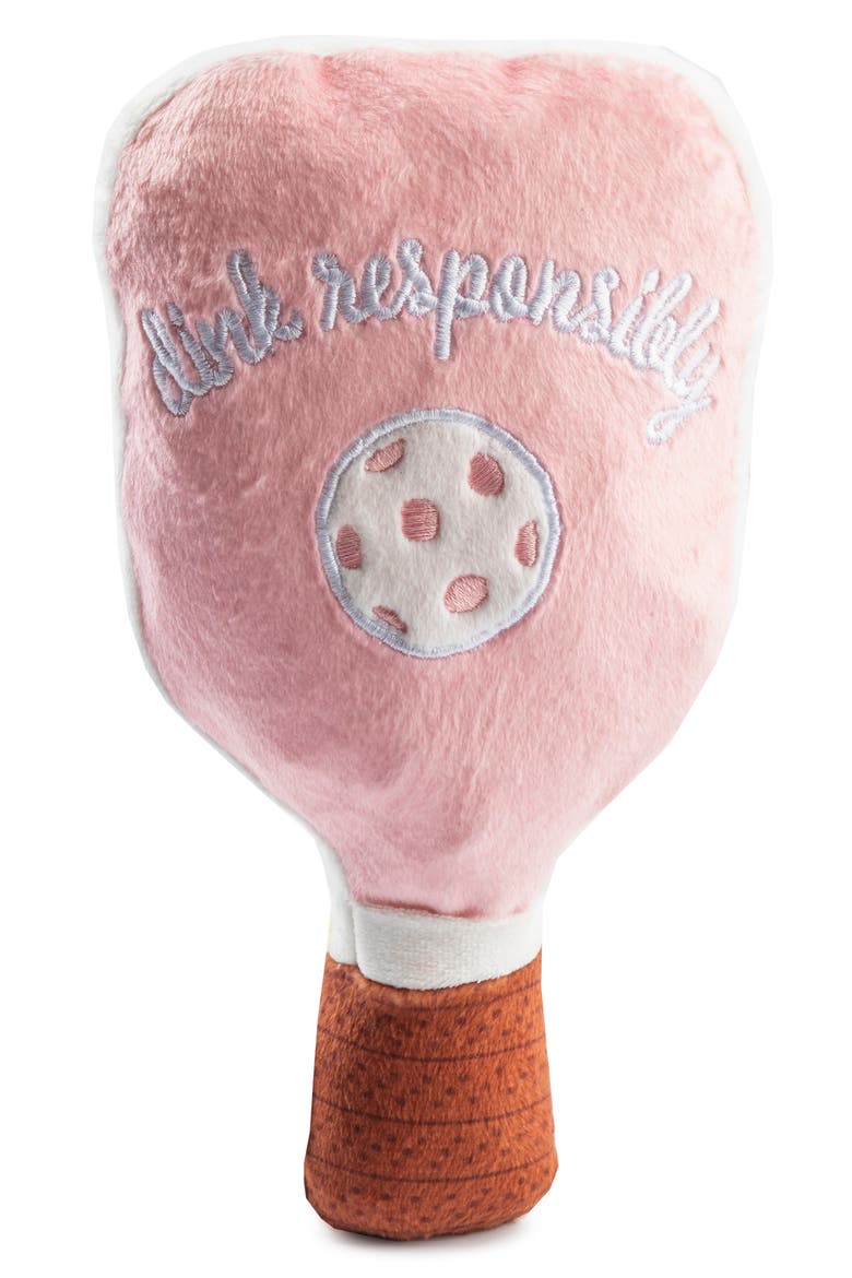 Pickleball Paddle Plush Dog Toy, Alternate, color, PINK