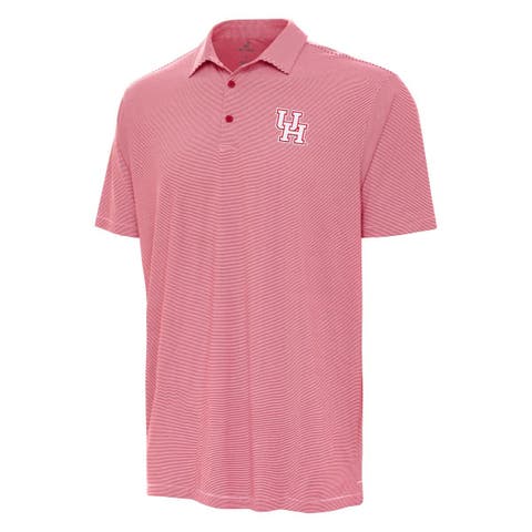 Men's Antigua Red Houston Cougars Twine Polo