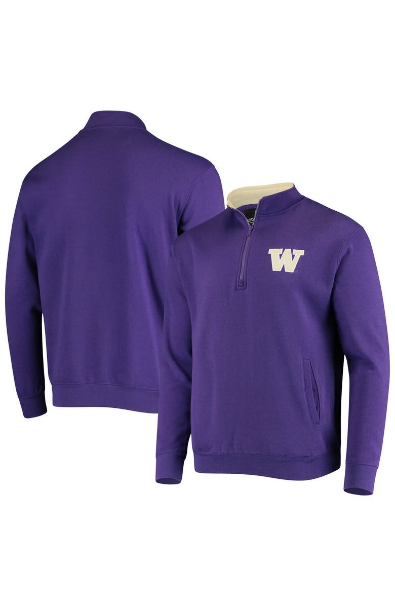 COLOSSEUM Men's Colosseum Purple Washington Huskies Tortugas Logo Quarter-Zip Jacket, Main, color,