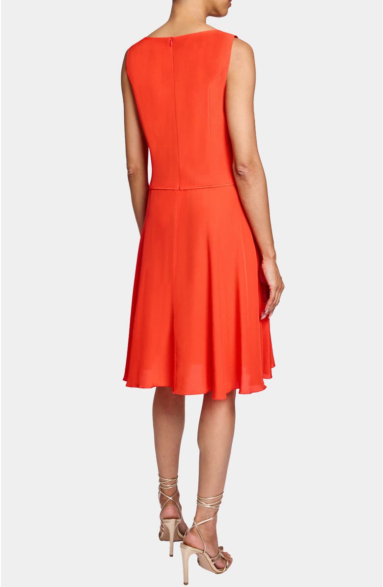 Santorelli EMMY Sleeveless Ruffled Dress, Alternate, color, Poppy