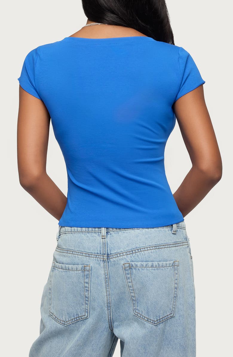 EDIKTED Andria Crop V-Neck Top, Alternate, color,