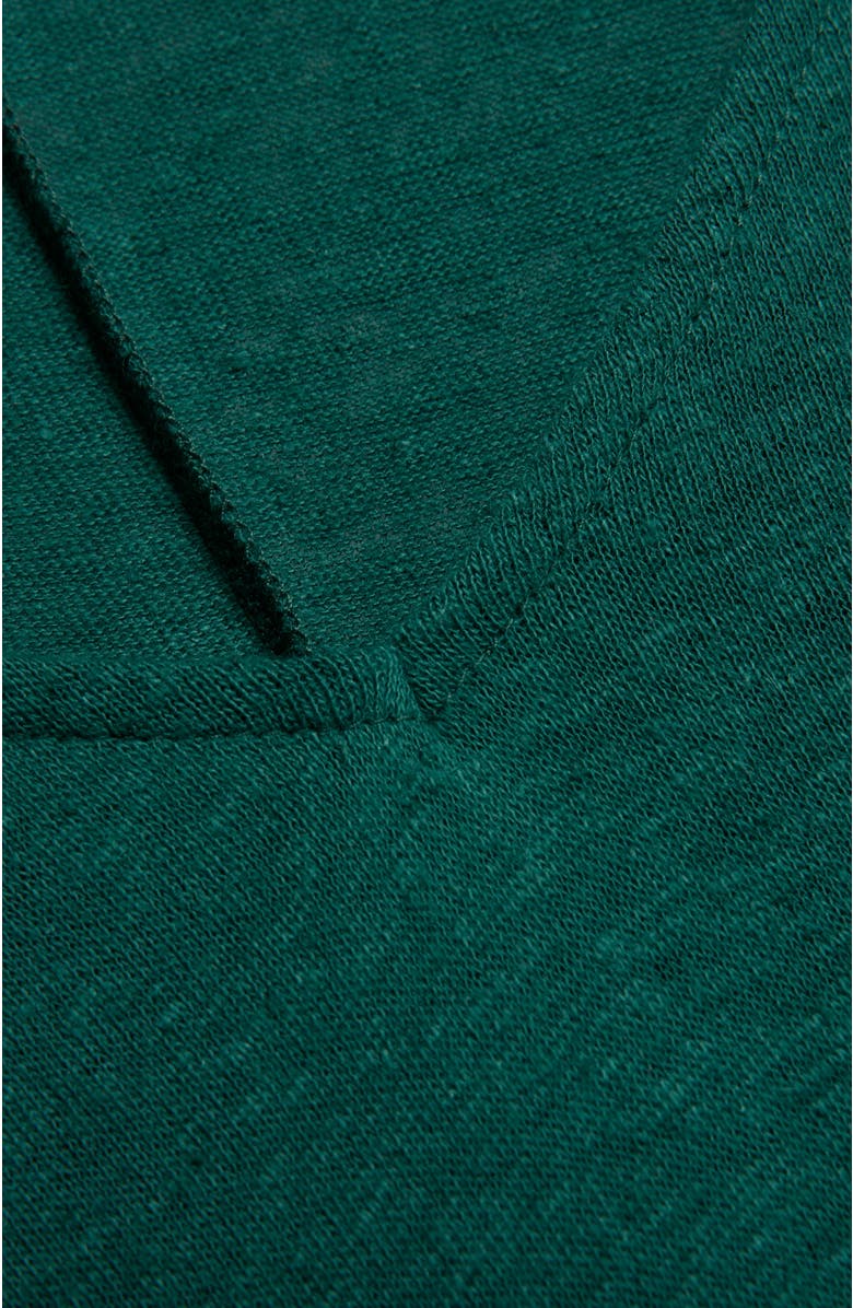 Celtic & Co. Linen Blend V-Neck Midi Dress, Alternate, color, Teal