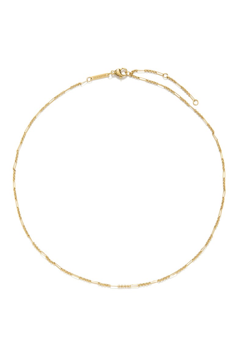Fine Figaro Chain Necklace, Main, color, GOLD