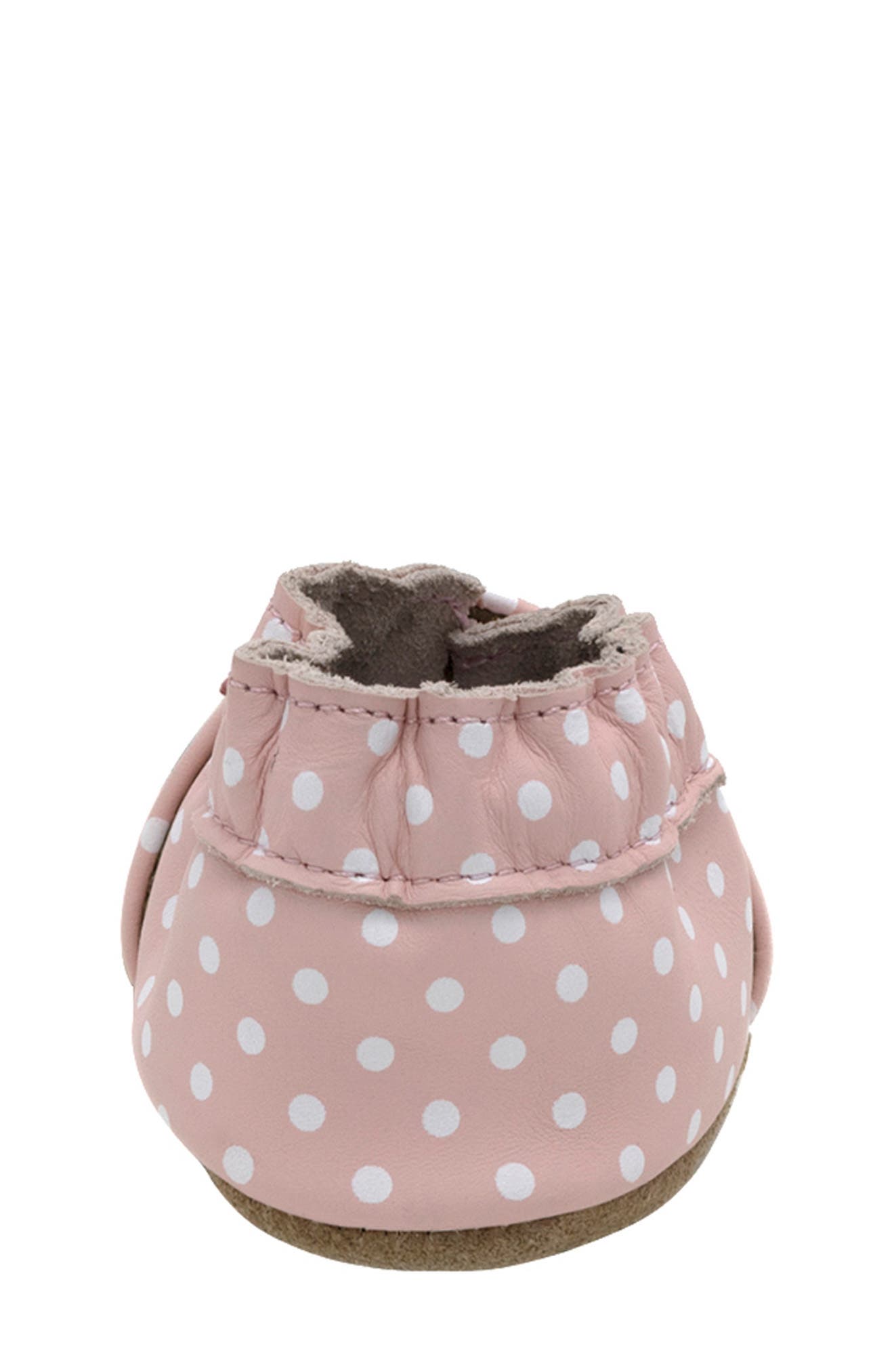 Robeez<sup>®</sup> Little Peanut Crib Shoe, Alternate, color, Pastel Pink
