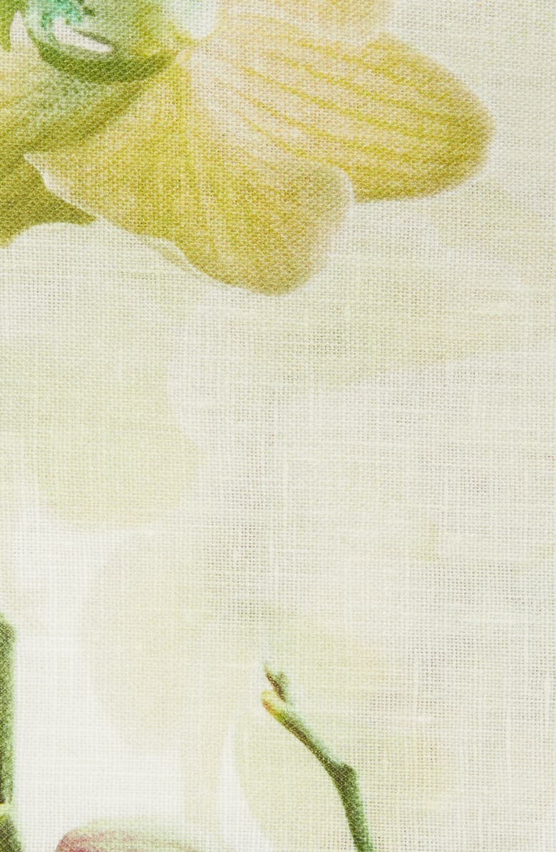 CLIFTON WILSON Floral Linen Pocket Square, Alternate, color, 