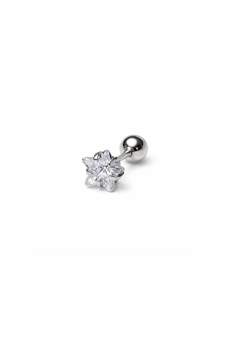 Star Crystal Single Earring, Main, color, CLEAR