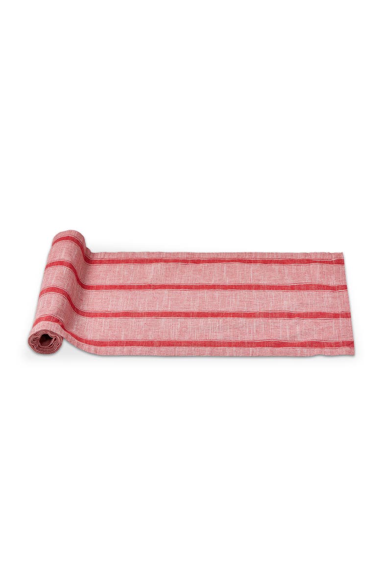tag Red & White Stripe Runner Red Multi Cotton Summer, Main, color, Red