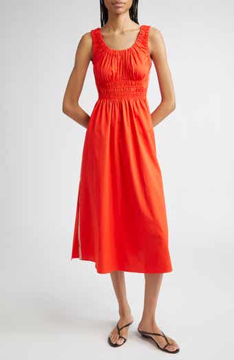 Reiss Anouk Smock Waist Cotton Dress