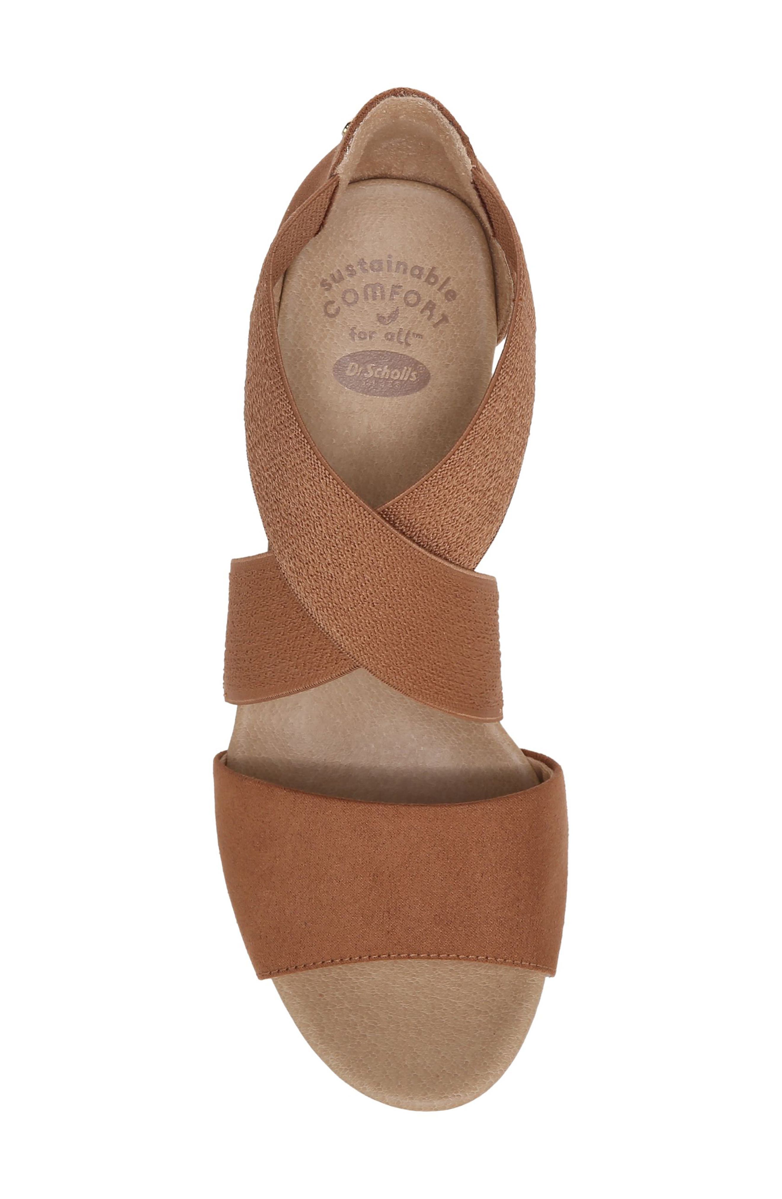 Barton Band Wedge Sandal, Alternate, color, BROWN