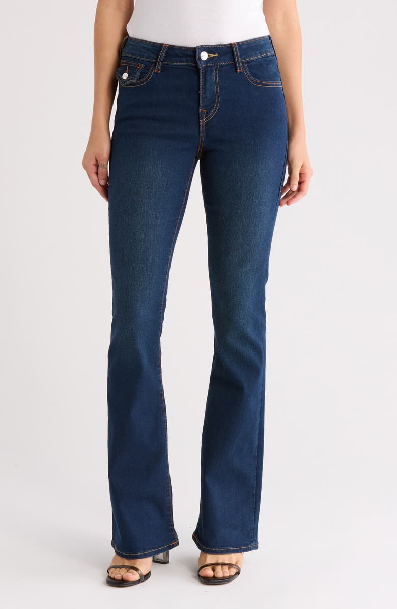 True Religion Becca Snap Flap Flare Leg Jeans, Main, color, 