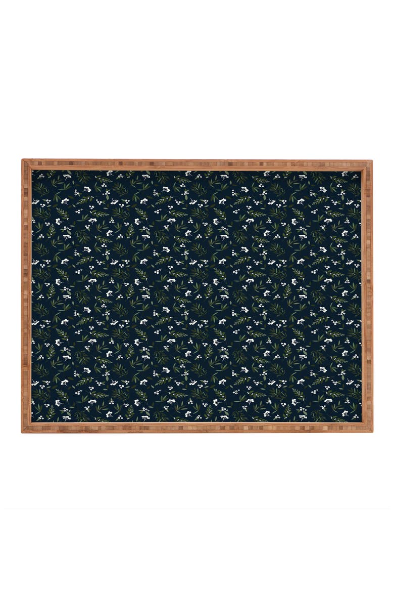Nordic Wood Tray, Main, color, BLUE