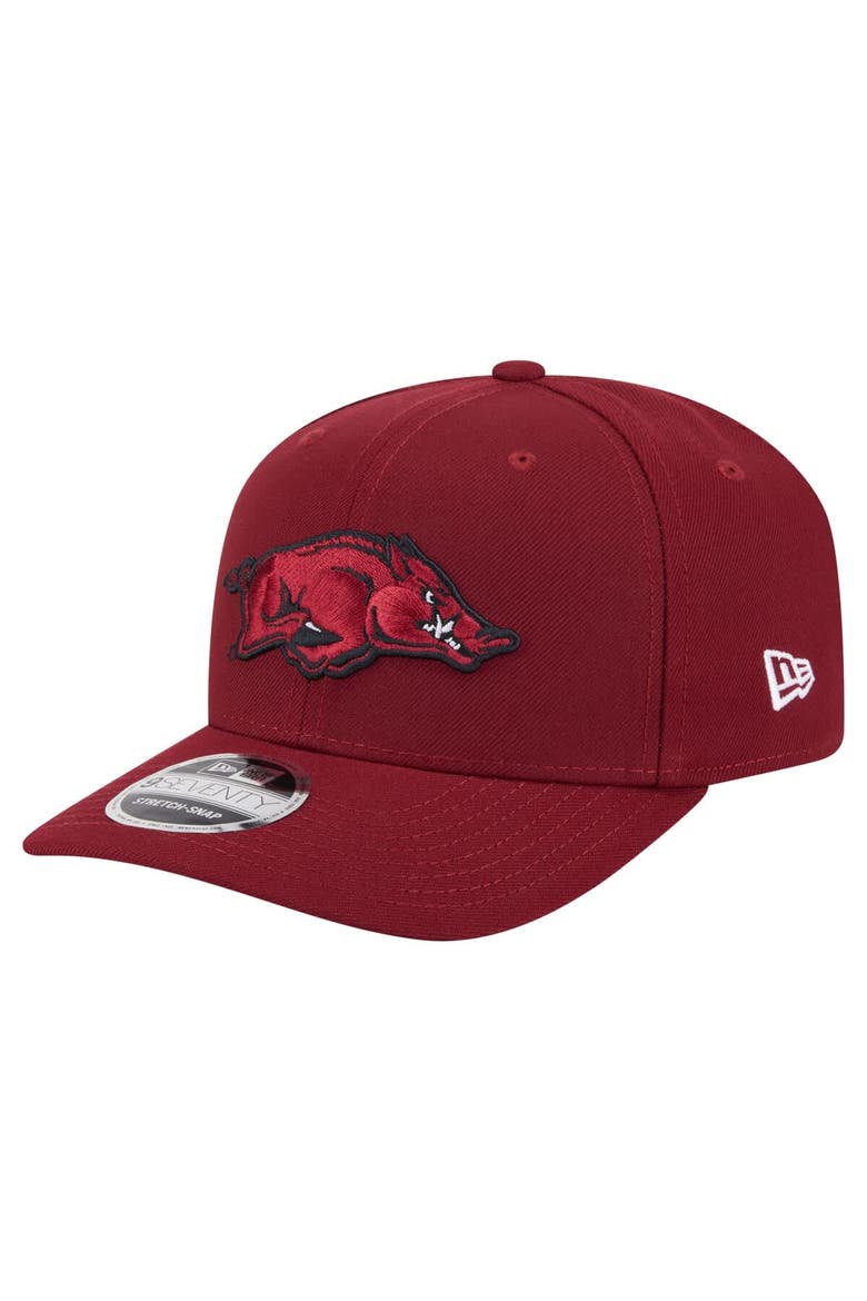 Men's New Era  Cardinal Arkansas Razorbacks Team Collective 9SEVENTY Stretch-Snap Adjustable Hat, Main, color, Cardinal